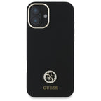 Guess silikoninis dėklas iPhone 16 – juodas