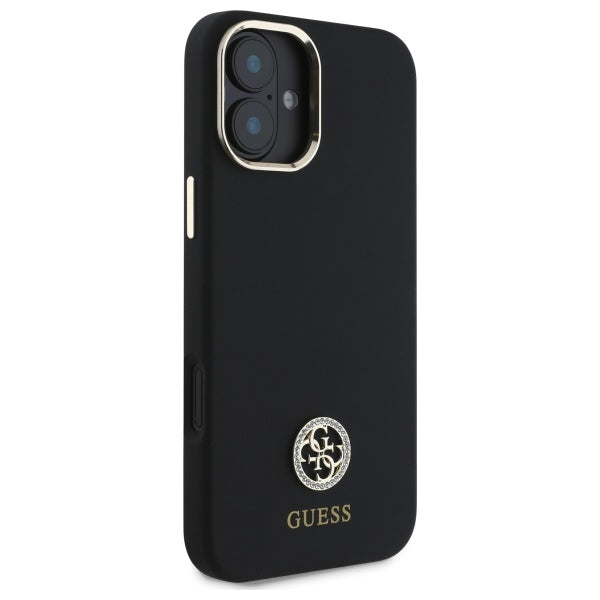 Guess silikoninis dėklas iPhone 16 – juodas