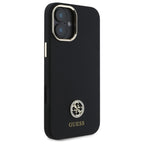 Guess silikoninis dėklas iPhone 16 – juodas