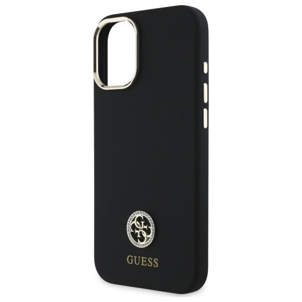 Guess silikoninis dėklas iPhone 16 – juodas