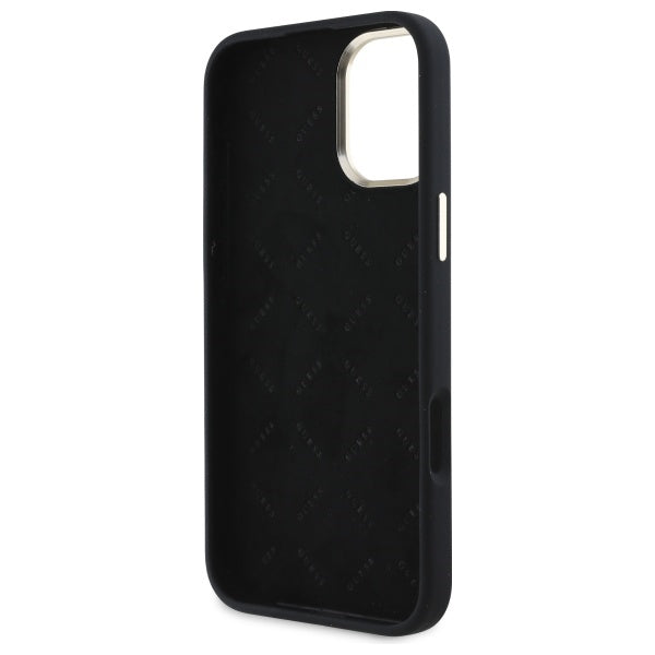 Guess silikoninis dėklas iPhone 16 – juodas