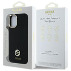 Guess silikoninis dėklas iPhone 16 – juodas
