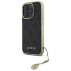 Guess 4G Charms dėklas iPhone 16 Pro Max – juodas