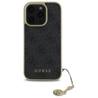 Guess 4G Charms dėklas iPhone 16 Pro Max – juodas
