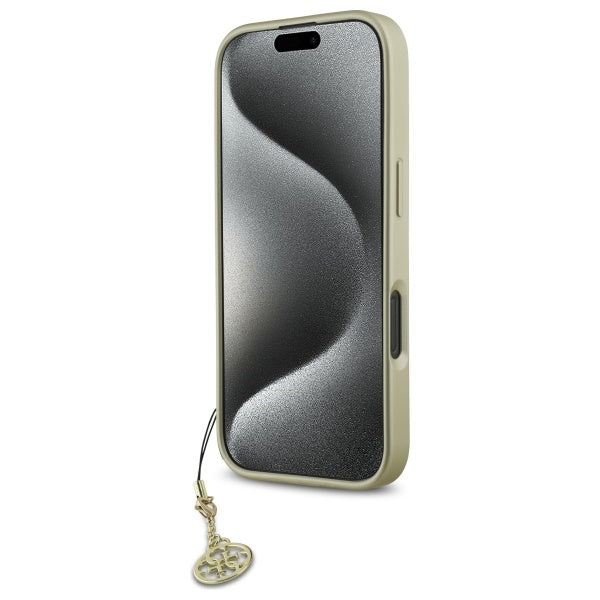 Guess 4G Charms dėklas iPhone 16 Pro Max – juodas