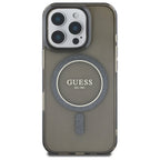 Guess MagSafe dėklas iPhone 16 Pro – juodas
