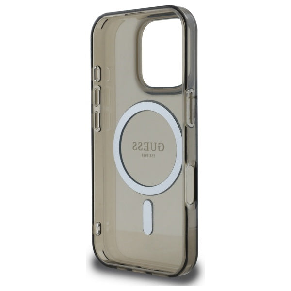 Guess MagSafe dėklas iPhone 16 Pro – juodas