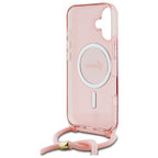 Guess MagSafe dėklas su dirželiu iPhone 16 – rožinis -- iPhone 16