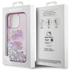 Hello Kitty Liquid Glitter dėklas iPhone 16 Pro – violetinis