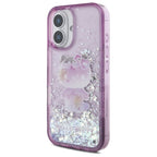 Hello Kitty Liquid Glitter dėklas iPhone 16 – violetinis