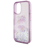 Hello Kitty Liquid Glitter dėklas iPhone 16 – violetinis