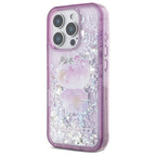 Hello Kitty blizgantis dėklas iPhone 16 Pro Max – violetinis