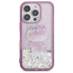 Hello Kitty blizgantis dėklas iPhone 16 Pro Max – violetinis