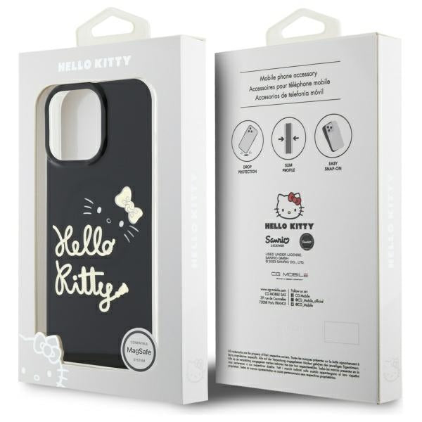 Hello Kitty MagSafe dėklas iPhone 16 Pro Max – juodas