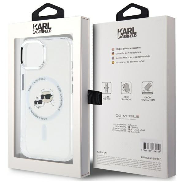 Karl Lagerfeld MagSafe dėklas iPhone 14 – baltas