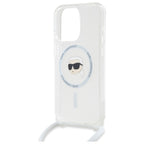 Karl Lagerfeld Crossbody MagSafe dėklas iPhone 16 Pro – skaidrus