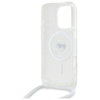 Karl Lagerfeld Crossbody MagSafe dėklas iPhone 16 Pro – skaidrus