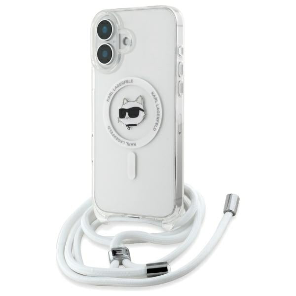 Karl Lagerfeld MagSafe dėklas iPhone 16 – skaidrus
