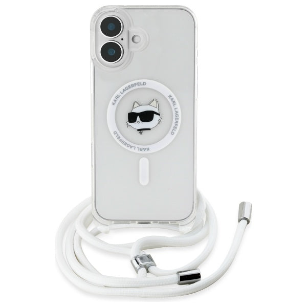 Karl Lagerfeld MagSafe dėklas iPhone 16 – skaidrus
