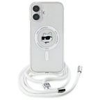 Karl Lagerfeld MagSafe dėklas iPhone 16 – skaidrus