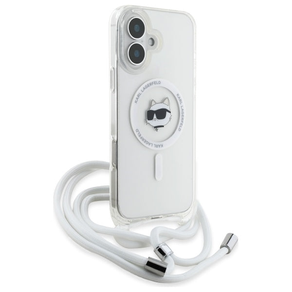 Karl Lagerfeld MagSafe dėklas iPhone 16 – skaidrus