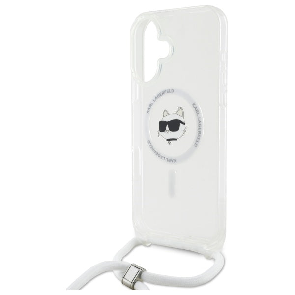 Karl Lagerfeld MagSafe dėklas iPhone 16 – skaidrus