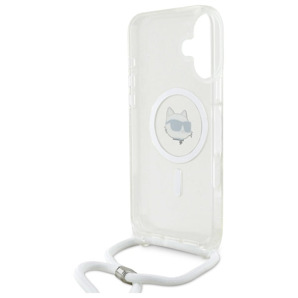 Karl Lagerfeld MagSafe dėklas iPhone 16 – skaidrus