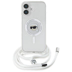 Karl Lagerfeld Crossbody MagSafe dėklas iPhone 16 – skaidrus