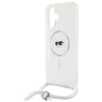 Karl Lagerfeld Crossbody MagSafe dėklas iPhone 16 – skaidrus