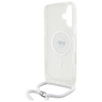 Karl Lagerfeld Crossbody MagSafe dėklas iPhone 16 – skaidrus