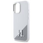 Karl Lagerfeld silikoninis MagSafe dėklas iPhone 16 – baltas