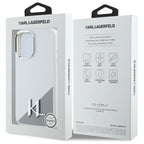 Karl Lagerfeld silikoninis MagSafe dėklas iPhone 16 – baltas