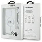 Karl Lagerfeld MagSafe dėklas iPhone 16 Pro Max – skaidrus
