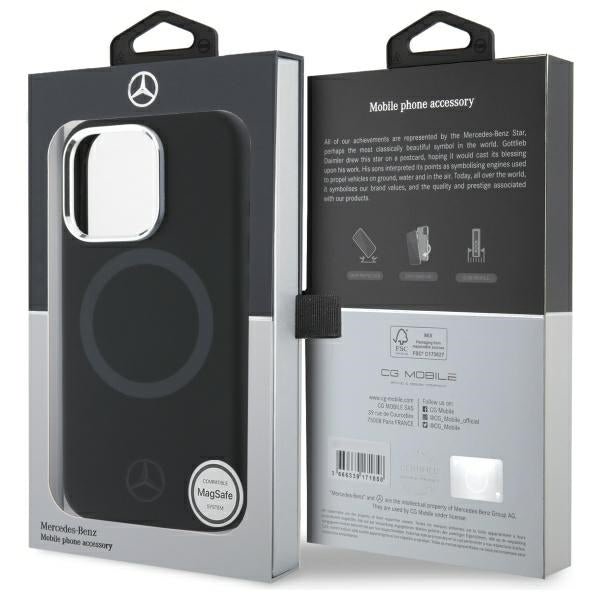 Mercedes-Benz MagSafe dėklas iPhone 16 Pro – juodas