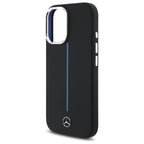 Mercedes-Benz silikoninis MagSafe dėklas iPhone 16 – juodas