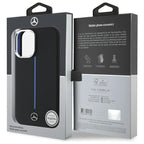 Mercedes-Benz silikoninis MagSafe dėklas iPhone 16 – juodas