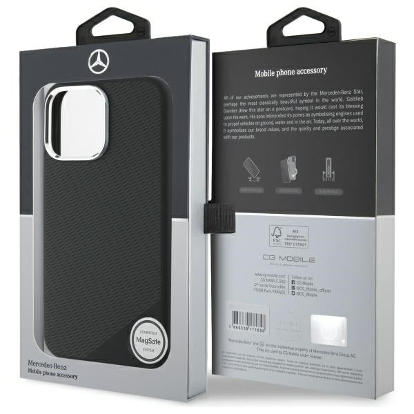 Mercedes-Benz MagSafe dėklas iPhone 16 Pro Max – juodas