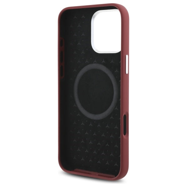 Mercedes MagSafe dėklas iPhone 16 Pro Max – raudonas
