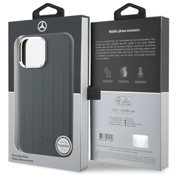 Mercedes MagSafe dėklas iPhone 16 Pro Max – pilkas