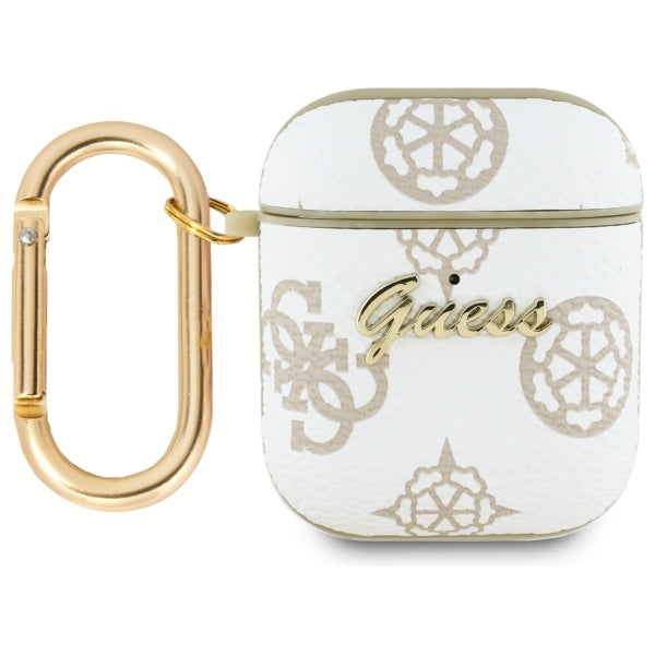 Guess dėklas AirPods 1/2 – baltas, 4G Hook