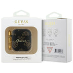 Guess AirPods 1/2 dėklas su kabliuku – juodas