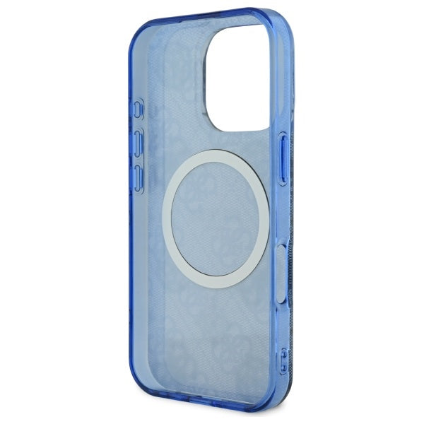 Guess MagSafe dėklas iPhone 16 Pro Max – mėlynas