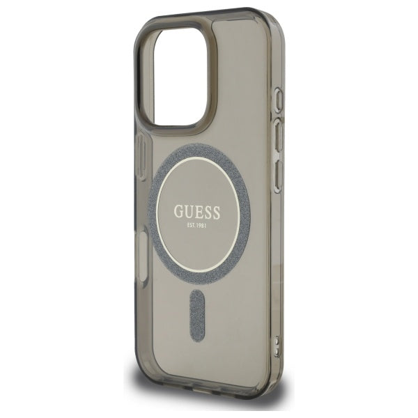 Guess MagSafe dėklas iPhone 16 Pro Max – juodas