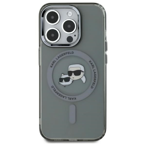 Karl Lagerfeld MagSafe dėklas iPhone 15 Pro – juodas