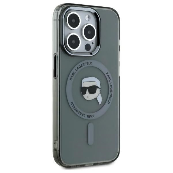 Karl Lagerfeld MagSafe dėklas iPhone 15 Pro – juodas