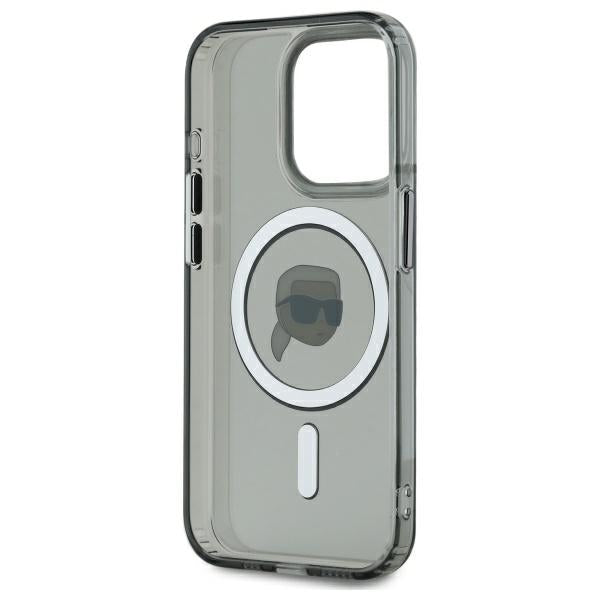 Karl Lagerfeld MagSafe dėklas iPhone 15 Pro – juodas