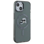Karl Lagerfeld MagSafe dėklas iPhone 15 – juodas