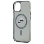 Karl Lagerfeld MagSafe dėklas iPhone 15 – juodas