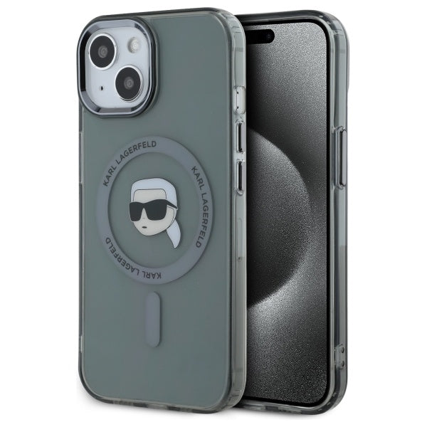 Karl Lagerfeld MagSafe dėklas iPhone 15 – juodas -- iPhone 15