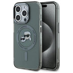 Karl Lagerfeld MagSafe dėklas iPhone 15 Pro Max – juodas